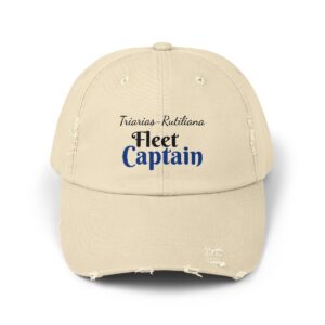 Unisex Distressed Cap - Fleet Captain - Blue